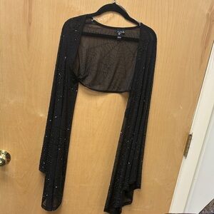 Windsor Black Sheer Beaded Shrug